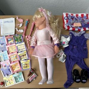 Vintage 1999 Amazing Ally doll and various accessories.
